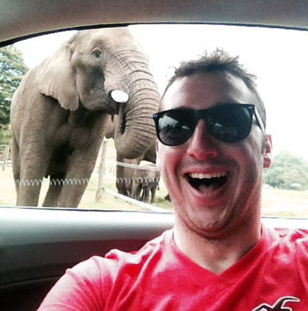 Scott Brierley älskar elefantselfien.